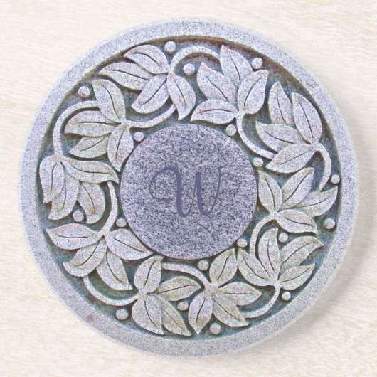 Gemonogrammeerde zandsteendroogkasters zandsteen onderzetter (Voorkant)