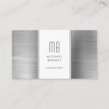 Gemonogrammeerde Zilveren Grijze Metallic Folie Ad