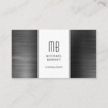 Gemonogrammeerde Zwarte Metallic Folie Consultant