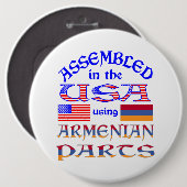 Gemonteerd in de VS met Armeense onderdelen Ronde Button 6,0 Cm (Voorkant /achterkant)
