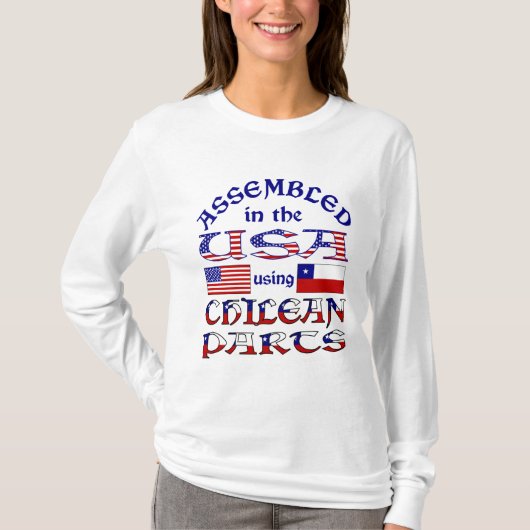 Gemonteerd in de VS met Chileense Onderdelen Dames T-shirt (Voorkant)
