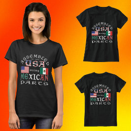 Gemonteerd in de VS met gebruik van Mexicaanse ond T-shirt