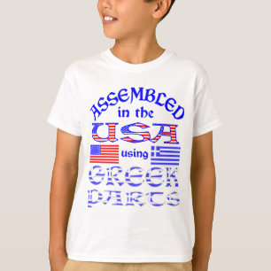 Gemonteerd in de VS met Griekse Onderdelen Jongens T-shirt