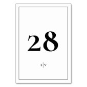 Gemonteerd | Monogram Elegant Zwart Wit Trouwen Kaart (Voorkant)