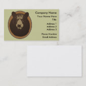 gemonteerd Taxidermy Beer hoofd Afbeelding Visitekaartje (Voorkant / Achterkant)