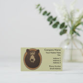 gemonteerd Taxidermy Beer hoofd Afbeelding Visitekaartje (Staand voorkant)