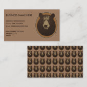 gemonteerd Taxidermy Beer hoofd Afbeelding Visitekaartje (Voorkant / Achterkant)