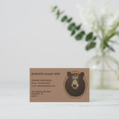 gemonteerd Taxidermy Beer hoofd Afbeelding Visitekaartje (Staand voorkant)
