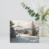 Gemonteerd - Winterlandschap in Solbelyst Briefkaart (Staand voorkant)