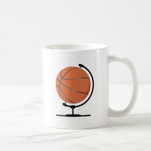Gemonteerde Basketball op draaiend draaien Koffiemok