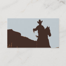 Gemonteerde cowboy op Westerne Visitekaartjes van 