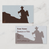 Gemonteerde cowboy op Westerne Visitekaartjes van  (Voorkant / Achterkant)