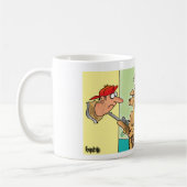 Gemonteerde Der Hunter Head cartoon mok koffie (Links)