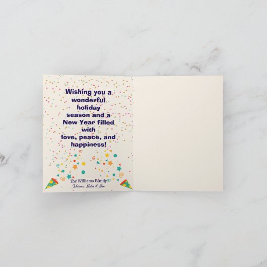 Gemonteerde kerstkaarten feestdagen kaart (Binnen)