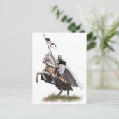 Gemonteerde Knight Templar Briefkaart (Staand voorkant)