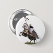Gemonteerde Knight Templar Ronde Button 5,7 Cm (Voorkant /achterkant)