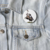 Gemonteerde Knight Templar Ronde Button 5,7 Cm (In situ)