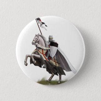 Gemonteerde Knight Templar Ronde Button 5,7 Cm