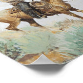 Gemonteerde ruiter Westerne kunst van Edward Borei Poster (Hoek)