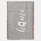 Gemonteerde staat Mississippi Home State Deken (Voorkant Verticaal)