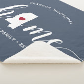 Gemonteerde staat Mississippi Home State Sherpa Deken (3/4)