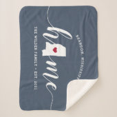 Gemonteerde staat Mississippi Home State Sherpa Deken (Voorkant)