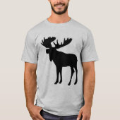  GEMOOKT HOOFD. MOOSE ANTLERS T-SHIRT (Voorkant)