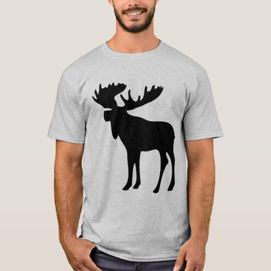  GEMOOKT HOOFD. MOOSE ANTLERS T-SHIRT (Voorkant)