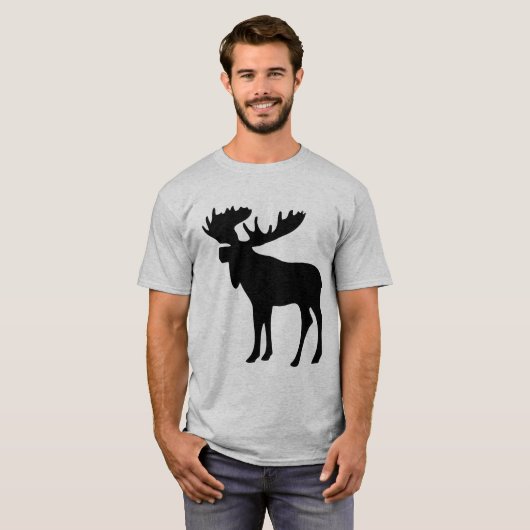  GEMOOKT HOOFD. MOOSE ANTLERS T-SHIRT (Voorkant volledig)