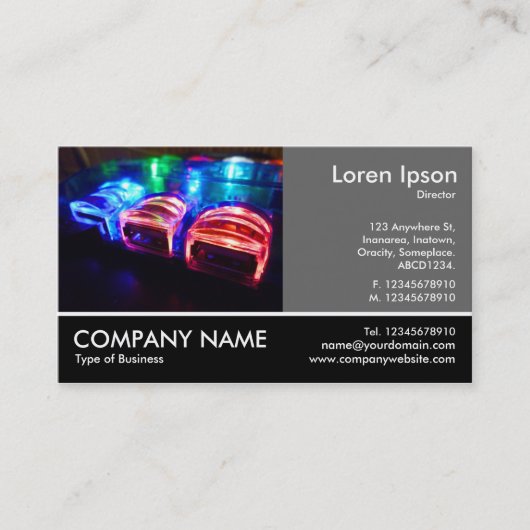 Gemookte Foto - 60pc grijs - Koel USB Hub II Visitekaartje (Voorkant)