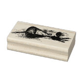 Gemorst Inkt Fles en Pen Rubber Stamp Rubberstempel (Stempel)