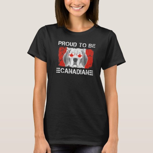 Gemorst om Canadees Hondenliefhebber Canada Roots T-shirt (Voorkant)