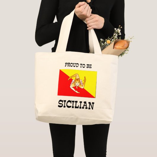 Gemorst om Siciliaans te zijn Grote Tote Bag (Voorkant (product))