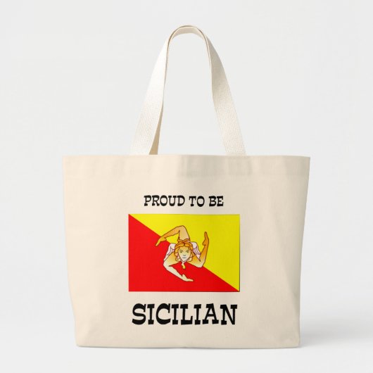 Gemorst om Siciliaans te zijn Grote Tote Bag (Voorkant)