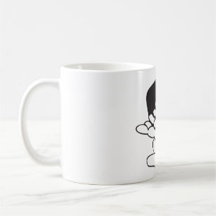Gemorste Bonen Zwart en Wit Omlijning Koffiemok