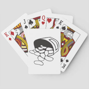 Gemorste Bonen Zwart en Wit Omlijning Pokerkaarten