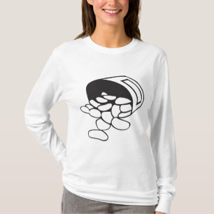 Gemorste Bonen Zwart en Wit Omlijning T-shirt