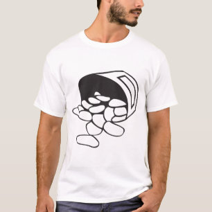 Gemorste Bonen Zwart en Wit Omlijning T-shirt