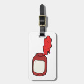 Gemorste Jam Schattigee Rode Jelly Jar Bagagelabel (Voorkant verticaal)