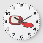 Gemorste Jam Schattigee Rode Jelly Jar Grote Klok (Voorkant)