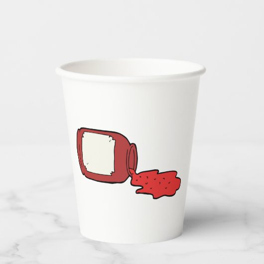 Gemorste Jam Schattigee Rode Jelly Jar Papieren Bekers (Voorkant)