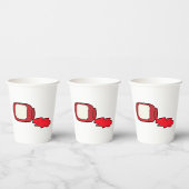 Gemorste Jam Schattigee Rode Jelly Jar Papieren Bekers