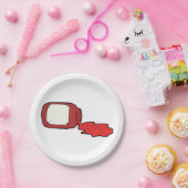 Gemorste Jam Schattigee Rode Jelly Jar Papieren Bordje (Feest)