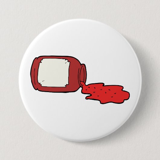 Gemorste Jam Schattigee Rode Jelly Jar Ronde Button 7,6 Cm (Voorkant)