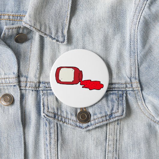 Gemorste Jam Schattigee Rode Jelly Jar Ronde Button 7,6 Cm