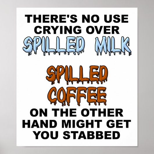 Gemorste Melk Grappige Poster (Voorkant)