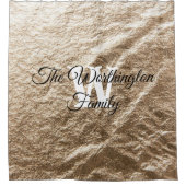  gemorste monogramtypografie goudpapier douchegordijn (Voorkant)