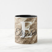 gemorste monogramtypografie goudpapier mok (Midden)