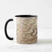 gemorste monogramtypografie goudpapier mok (Links)