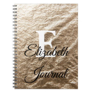  gemorste monogramtypografie goudpapier notitieboek